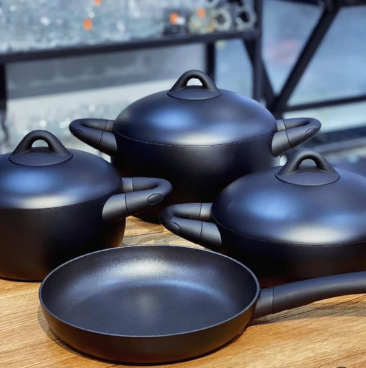 9pcs Forged Aluminium Ceramic Cookware set.