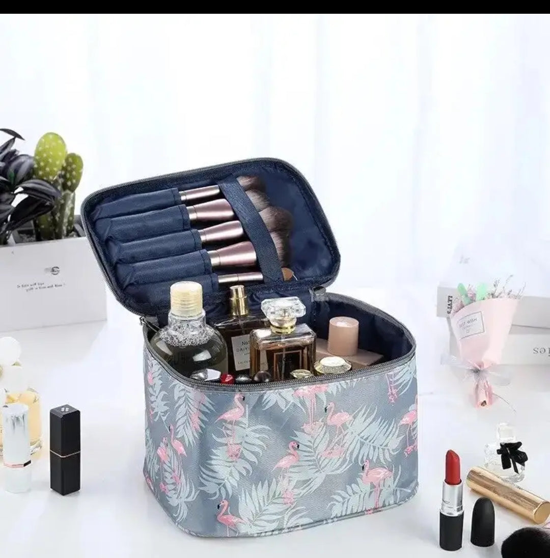 Floral Portable cosmetic makeup toiletry bags