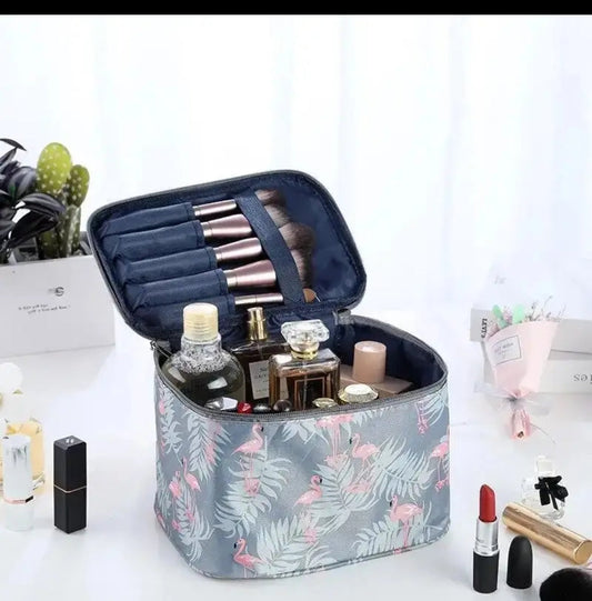 Floral Portable cosmetic makeup toiletry bags