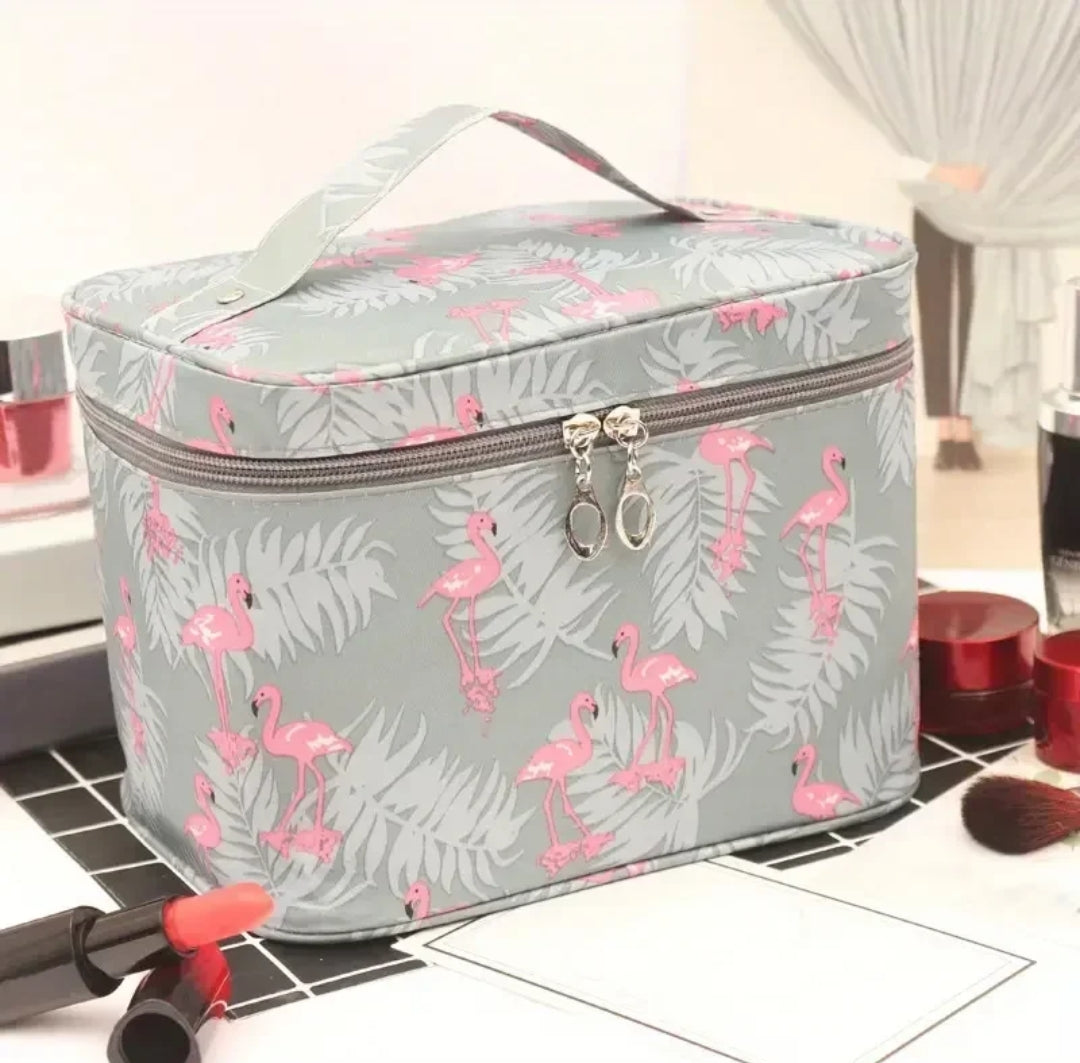 Floral Portable cosmetic makeup toiletry bags