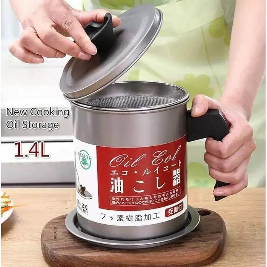 Stainless steel oil filter 1.4L jar
