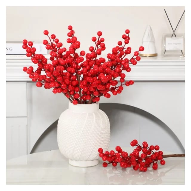 5pcs Artificial Red Berry Bouquet Christmas
