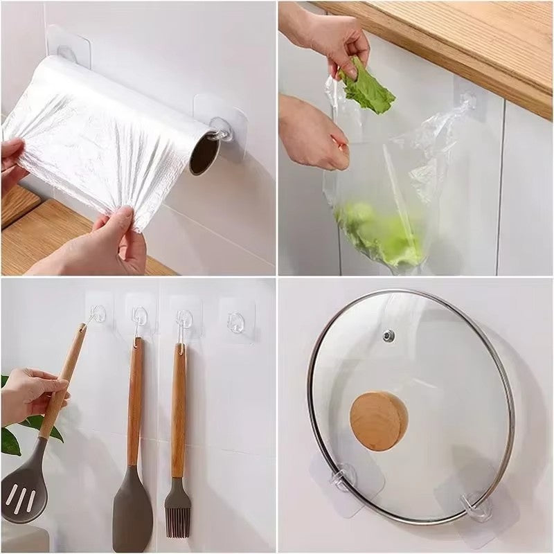 10Pcs Transparent Wall Hooks