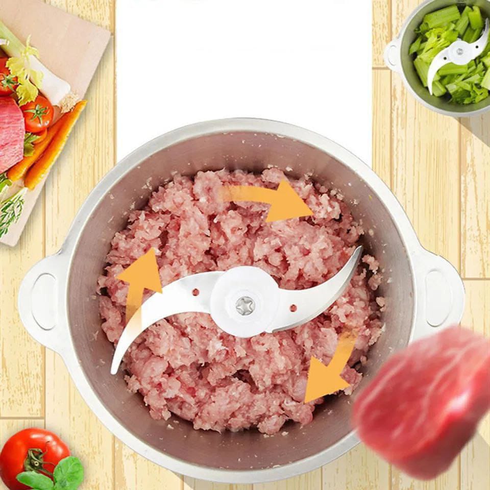 Stainless steel electric mincer / shredder 2L