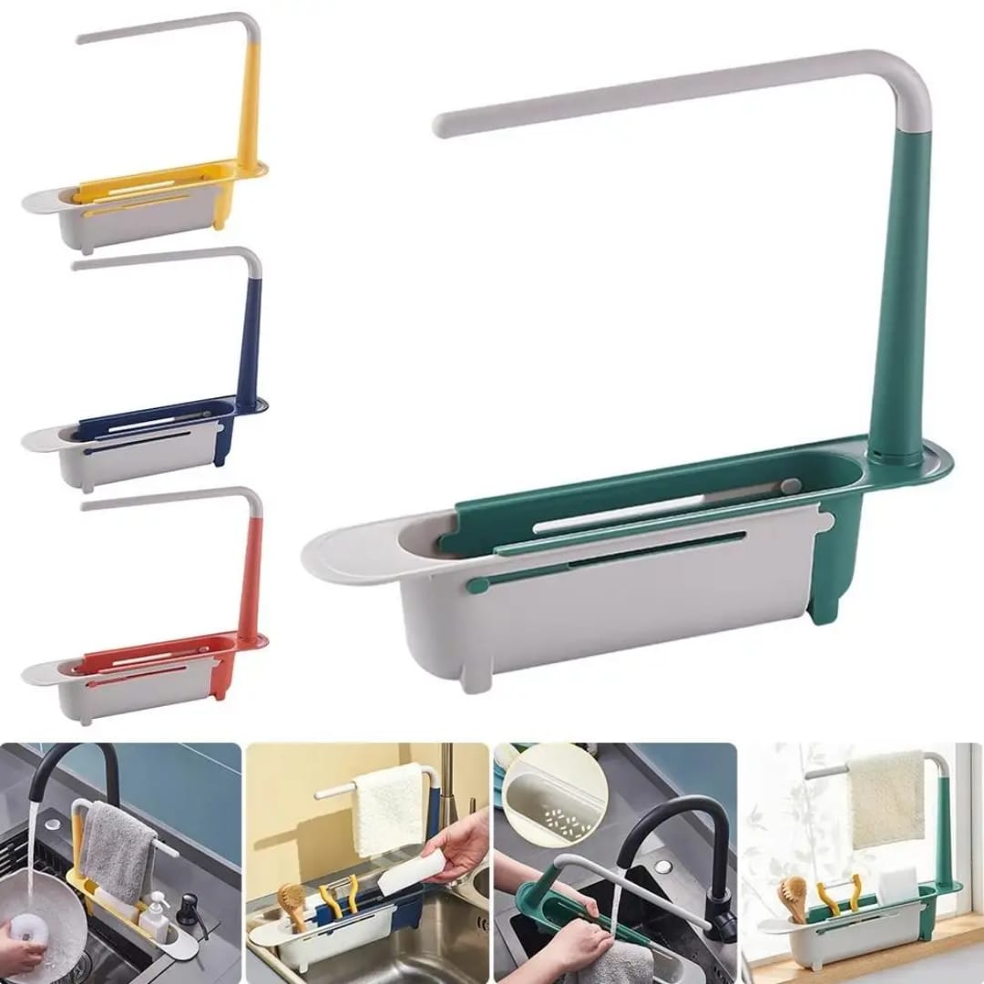 Telescopic Sink Shelf Kitchen Sinks Organizer Soap Sponge Holder Sink Drain Rack Storage Basket Kitchen Gadgets Accessories Tool