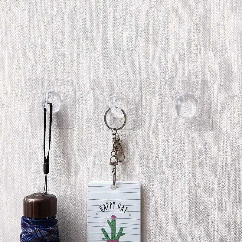 10Pcs Transparent Wall Hooks