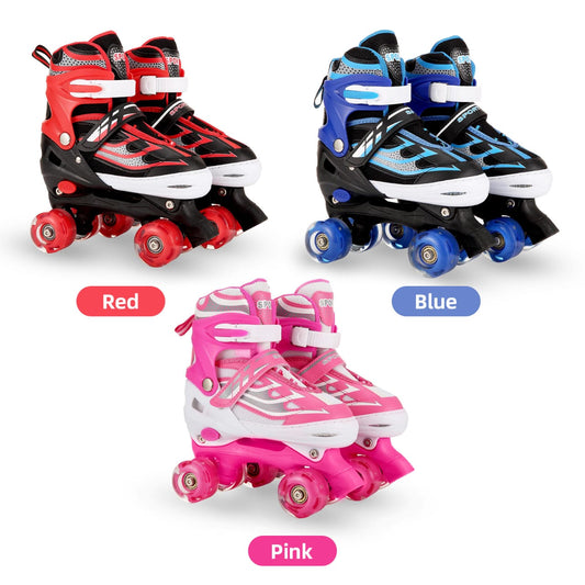 Adjustable Kids Roller Skates set with Helmet & protective guards