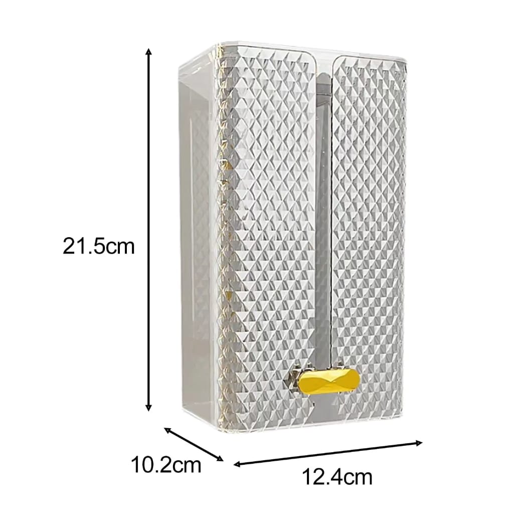 Luxury Diamond Tissue Box Wall-Mounted Acrylic Transparent Tissue Box Table Napkin Holder