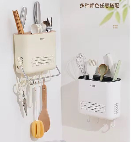 Multi functional kitchen cutlery storage rack drainer