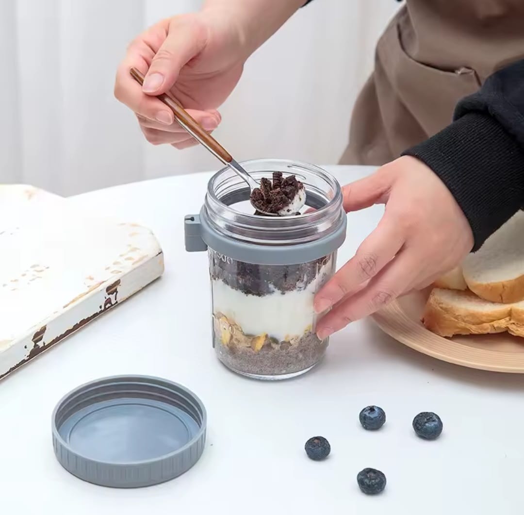 4pc set overnight oats jar