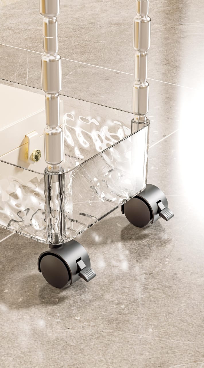 Versatile 3 tier storage cart with wheels