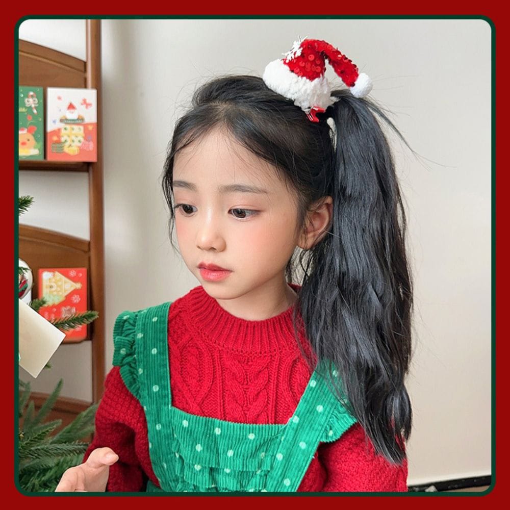 Merry Christmas Decor Christmas Hairpin Sequin Bowknot Children Deer antler Hair Clip Snowflake Plush Christmas Hat Headband
