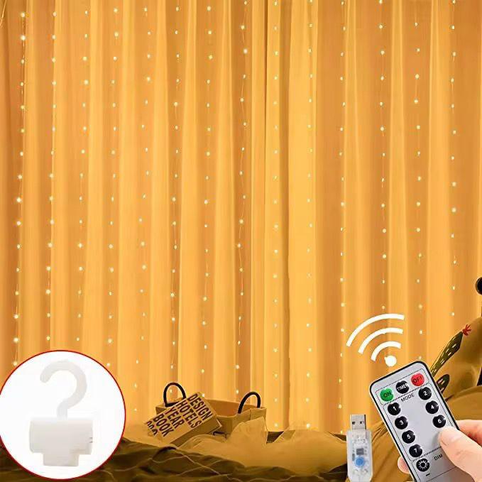 3M×3M CURTAIN LIGHTS WITH REMOTE