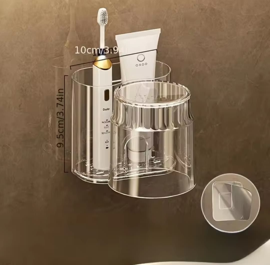 Wall mounted Toothbrush Holder With Mouthwash Cup