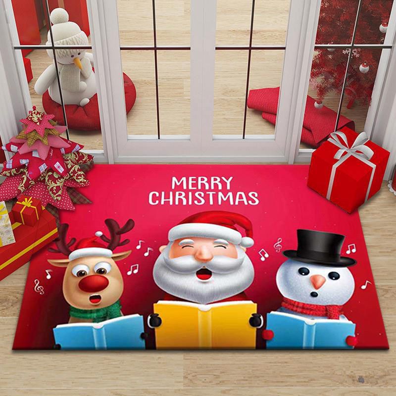 Merry Christmas Doormat Decorative Xmas Holiday Front Door