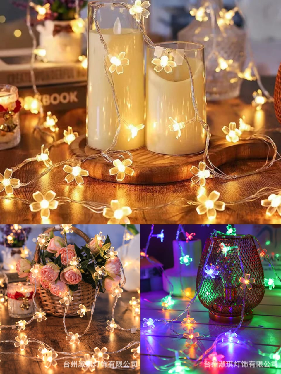 10 METERS Christmas Flower Shaped LED LIGHTS