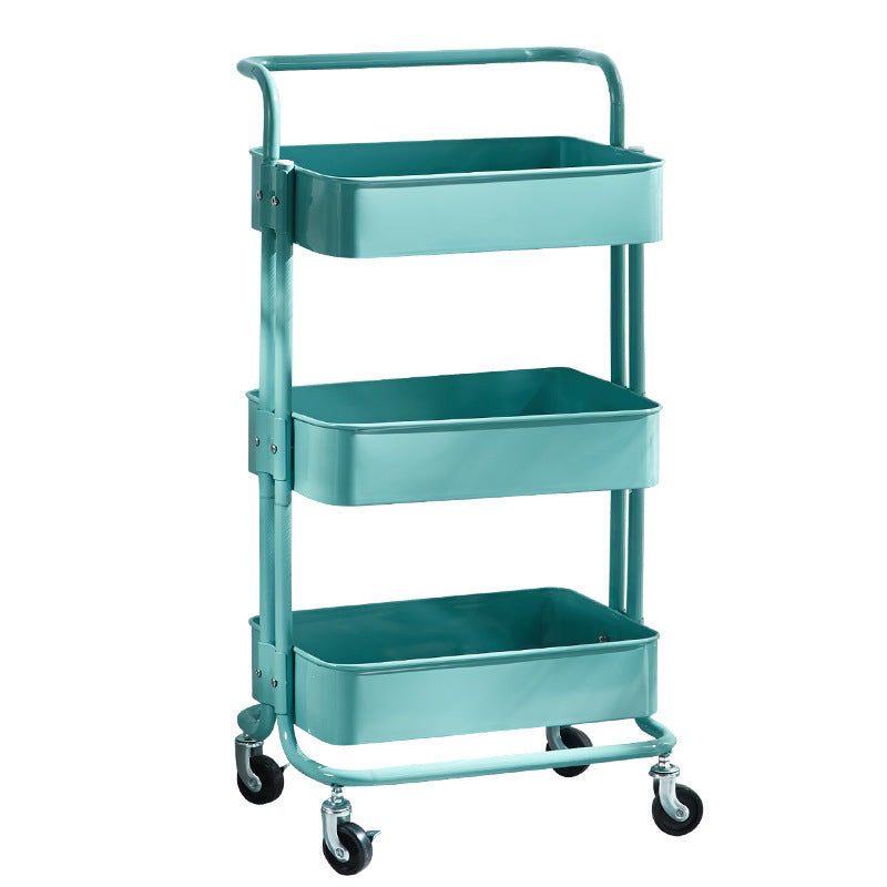 Multi-functional movable trolley storage rack( full metallic)