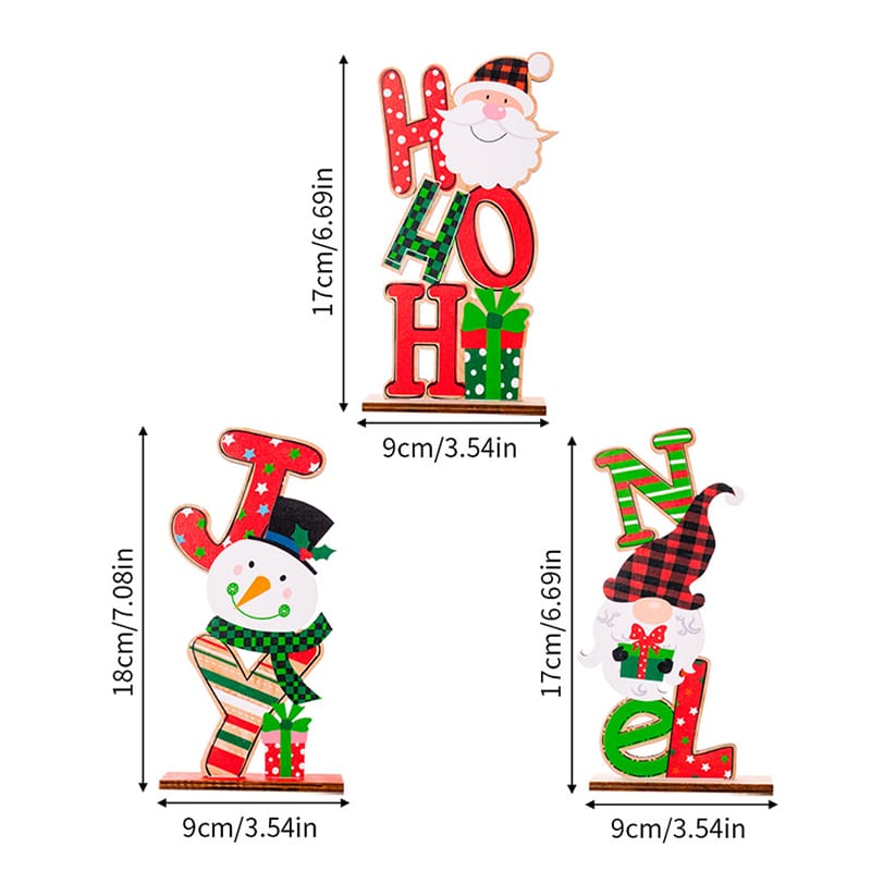 Wooden Christmas Desktop Ornaments Table Decor Christmas Home Decoration Xmas Gift