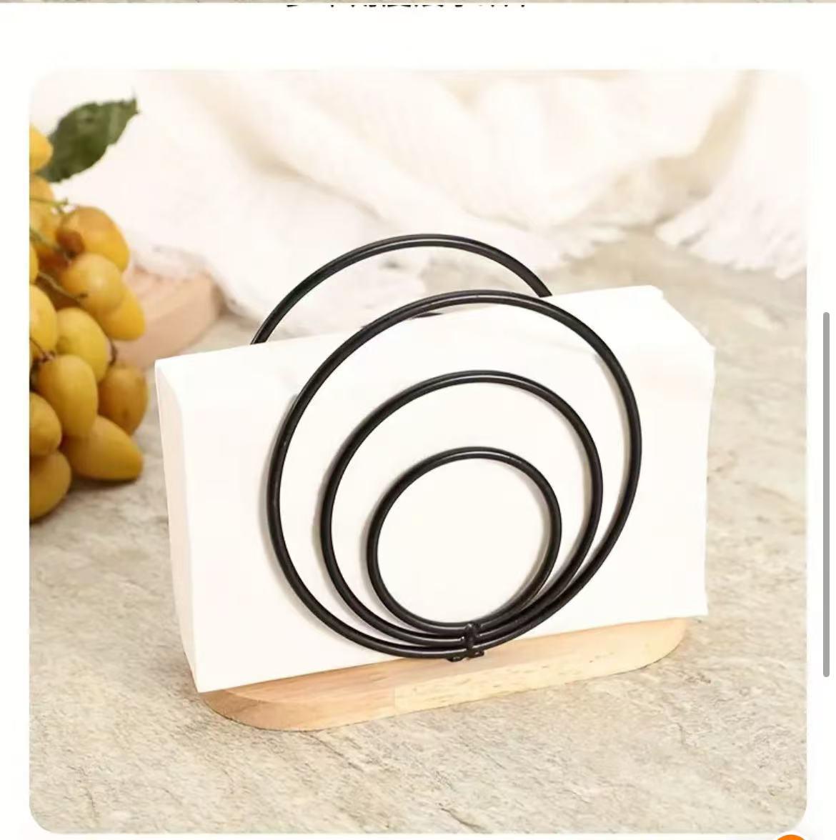 Elegant Metal Napkin Holders with Wooden