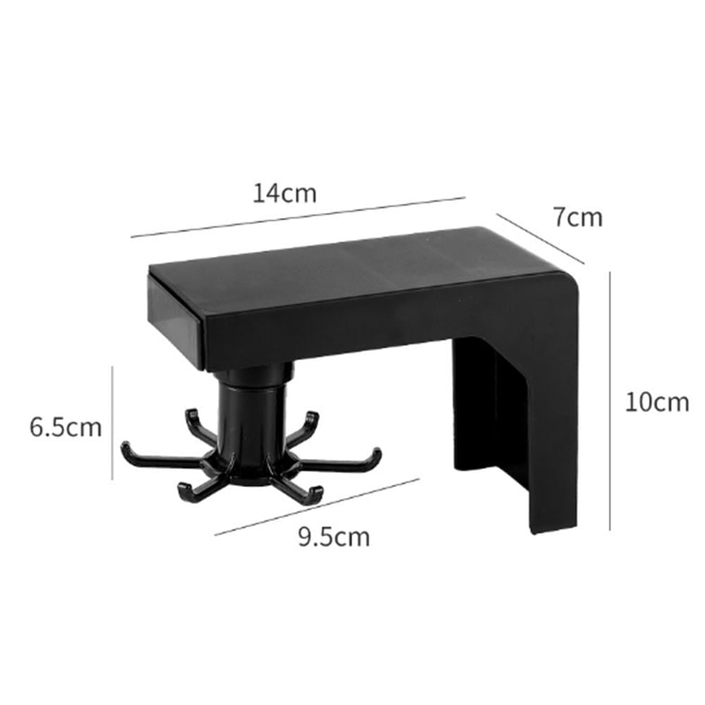 Multifunctional shelf 6  rotating hooks organizer