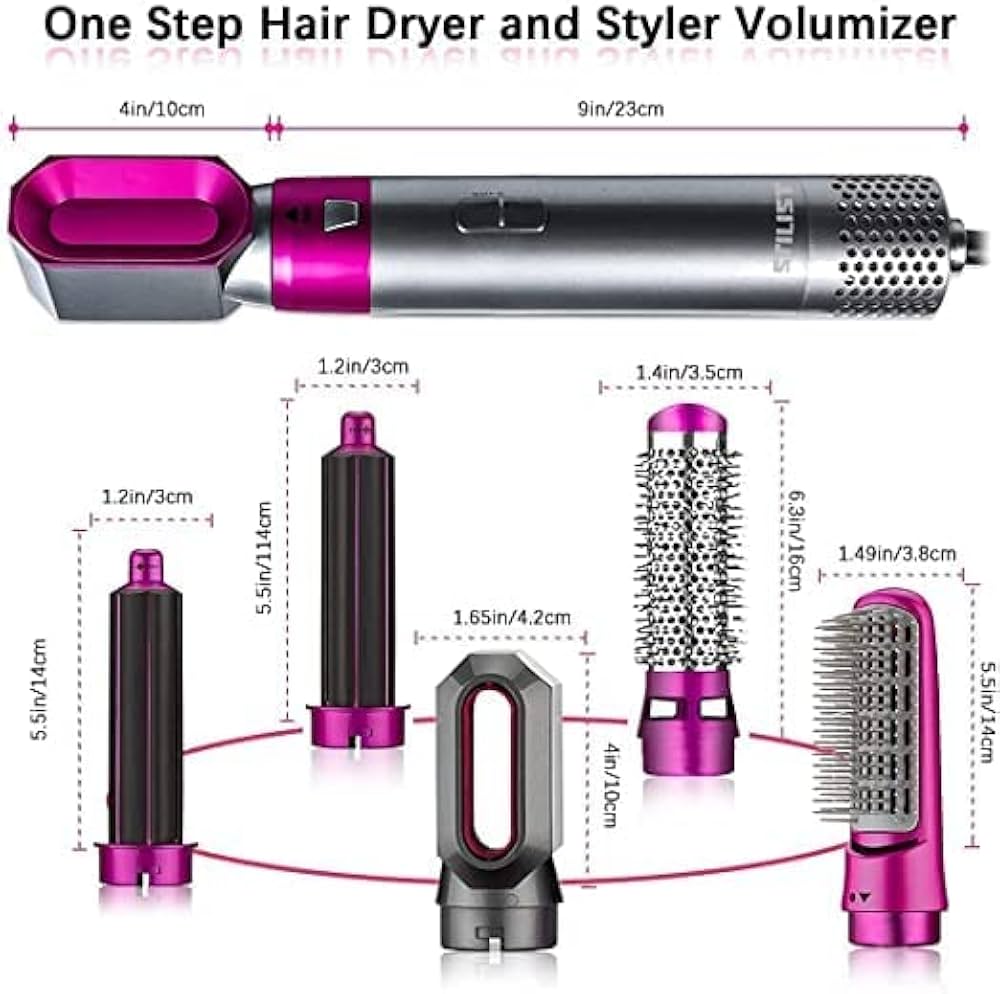 New Five-In-One Automatic Curling Iron, Hair Styling Comb ,Electric Blow Dryer Straight And Curly Use Hairdressing Tools