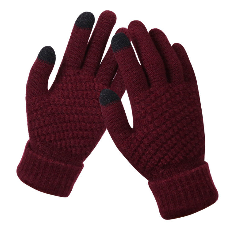 Fashion Touchscreen Gloves Winter Woolen unisex Hand mittens winter Cold.