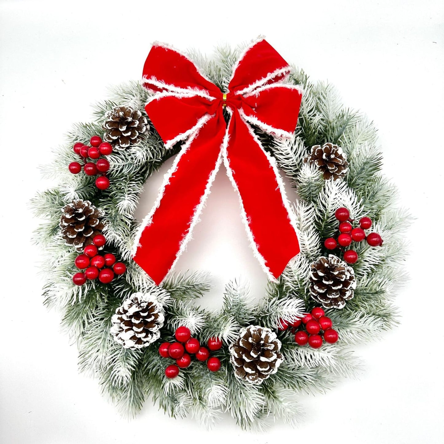 35cm Pre-Lit Christmas Wreath Decoration