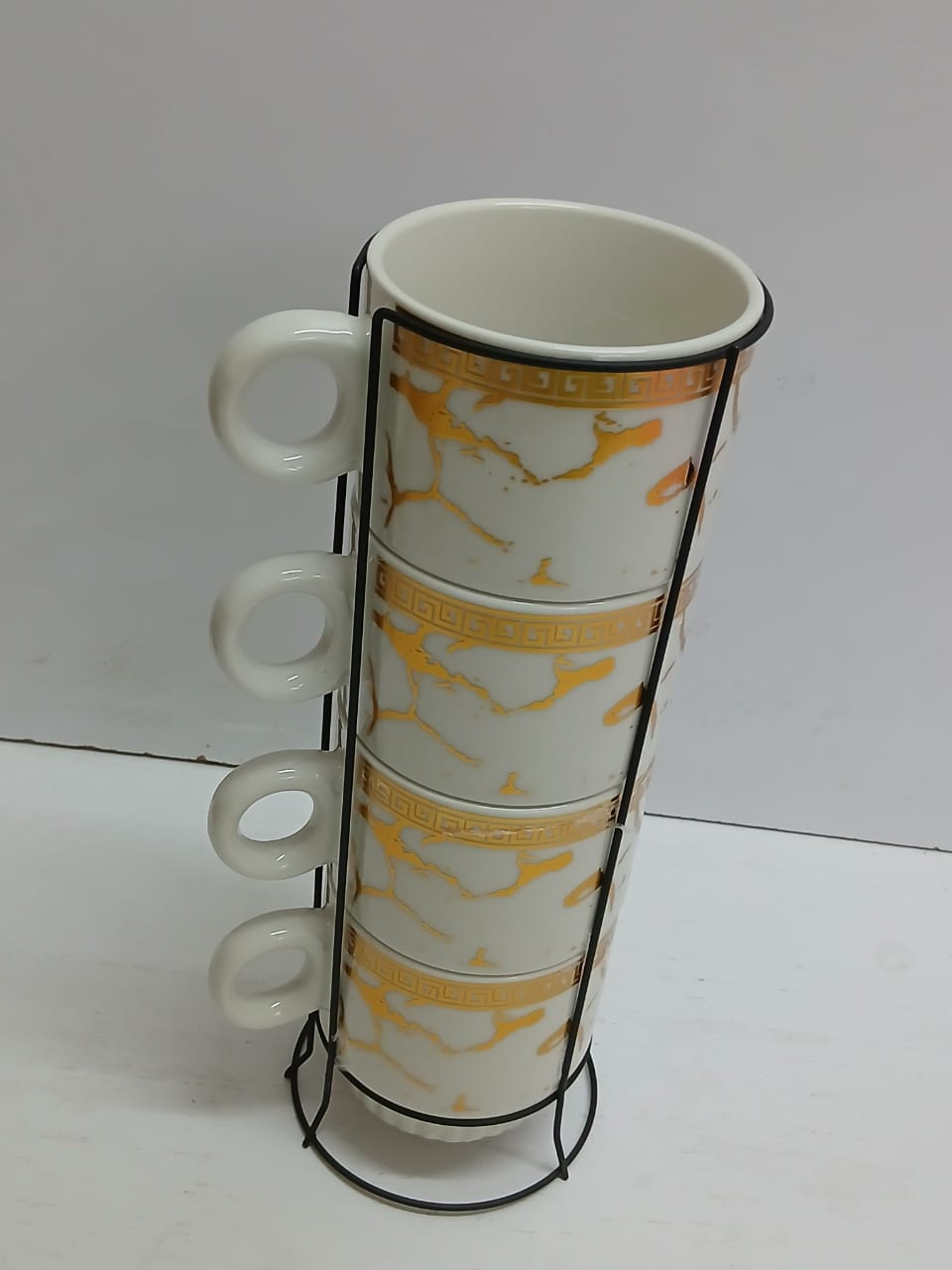 Creative space saver coffee cups with stackable stand