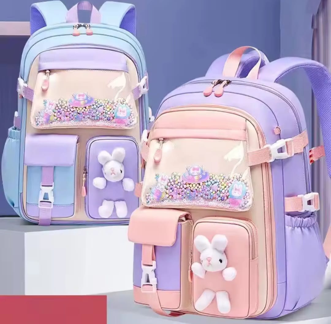 Stylish girls school bag. Light weight kids backpack.