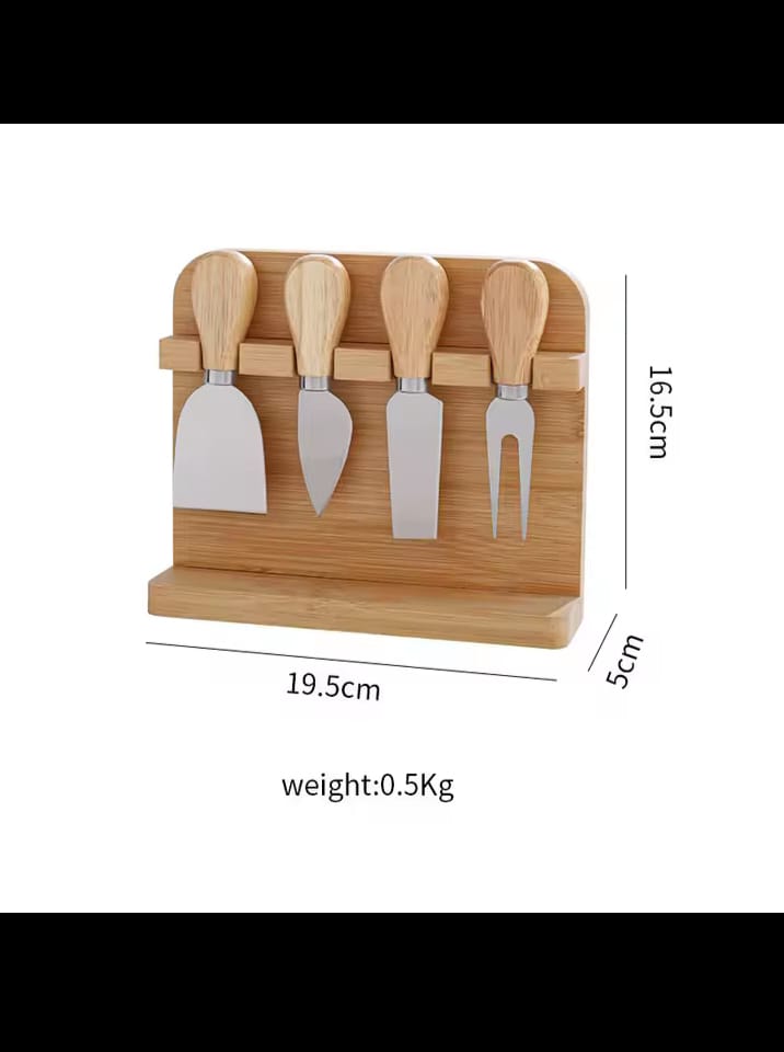 Butter Tray Set with Built-in Knives