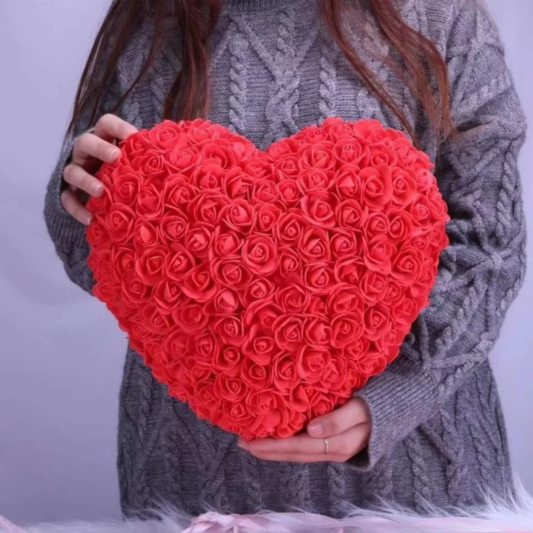 25cm Heart Roses Artificial Flowers  Decoration Gifts Romantic Artificial Rose