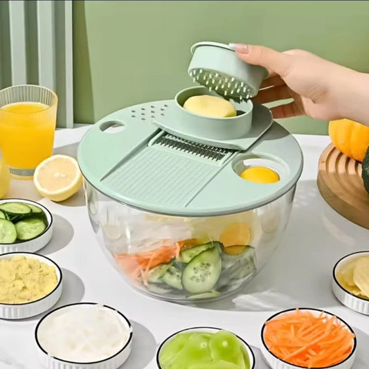 Multi-functional 8pcs Salad Spinner with Vegetable Chopper