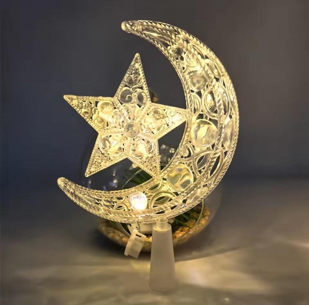 Christmas Tree Top moon with Led lights lamp