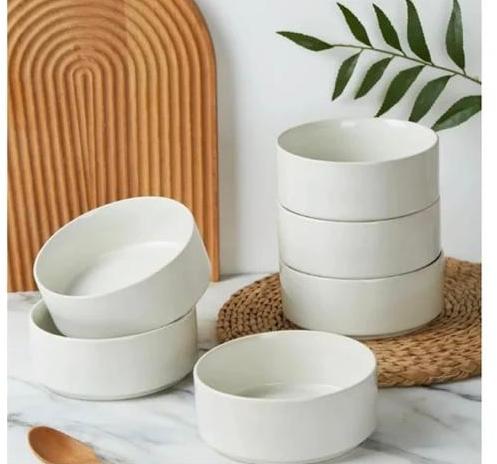 6Pcs Beautiful white pasta bowl