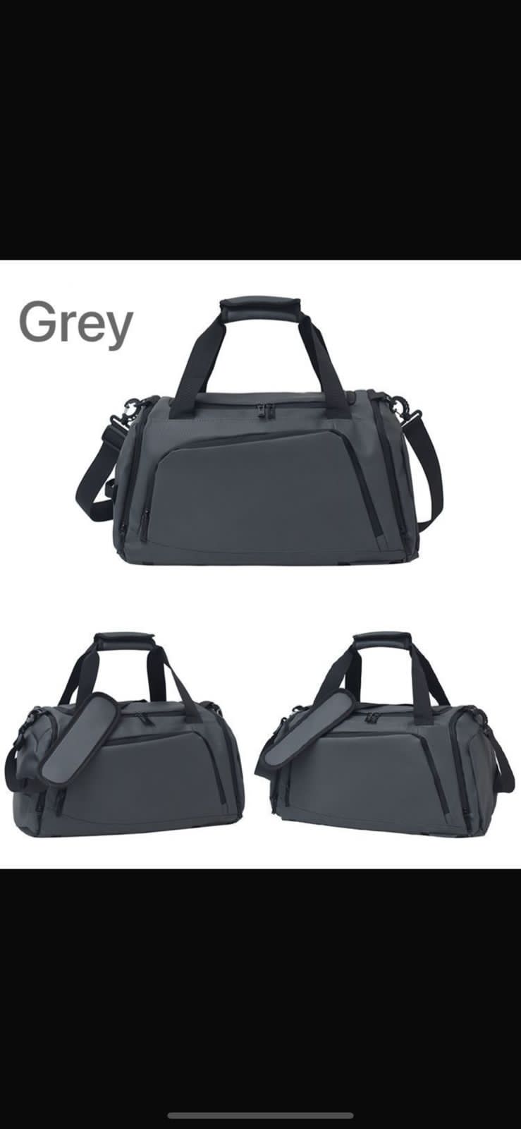 Waterproof Duffel Bag with Shoe Compartment & Backpack Straps