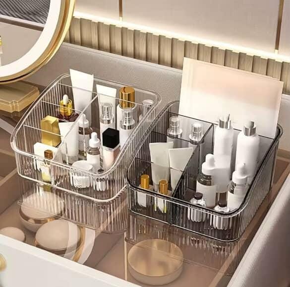 Heavy acrylic cosmetic organizer