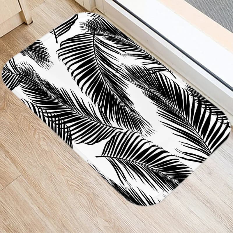 Tropical palm plants doormats