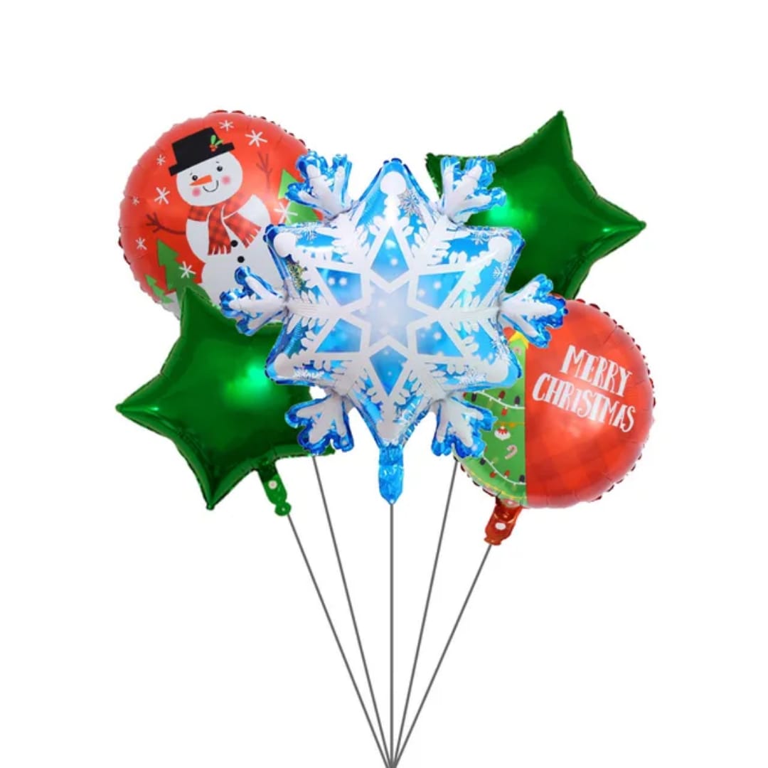 5pc Latex Christmas Balloons Santa Claus Elk Christmas Party Balloons Merry Christmas Home Decorations