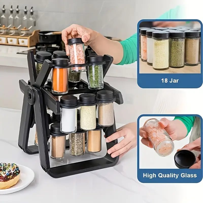 Windmill 18 jar rotating spice rack (18pc)