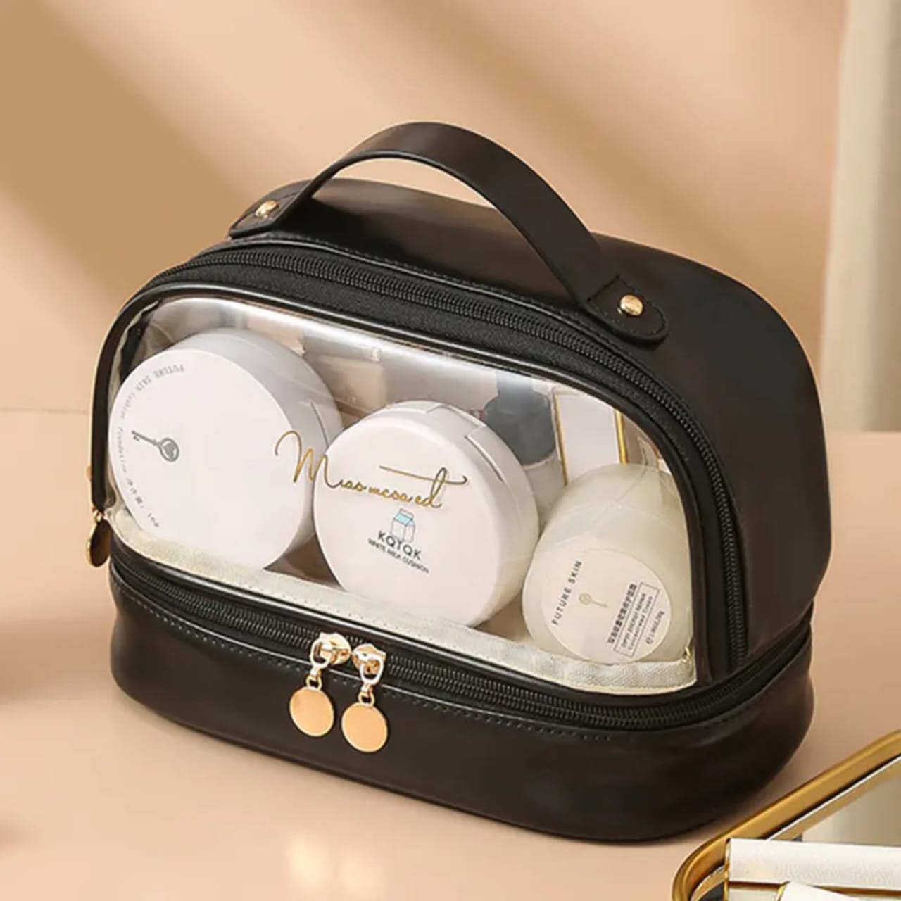 Double Layer Cosmetic Toiletry Travel Bag