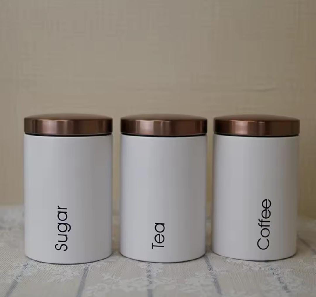 Sugar, Tea, Coffee canisters