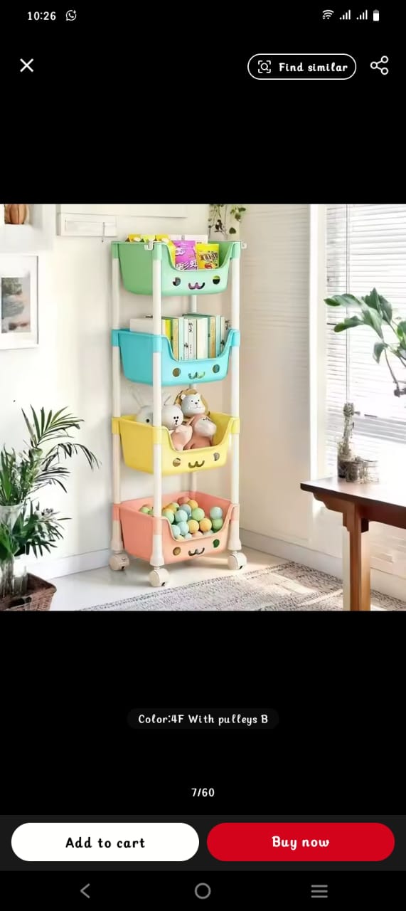 Children's toy storage rack