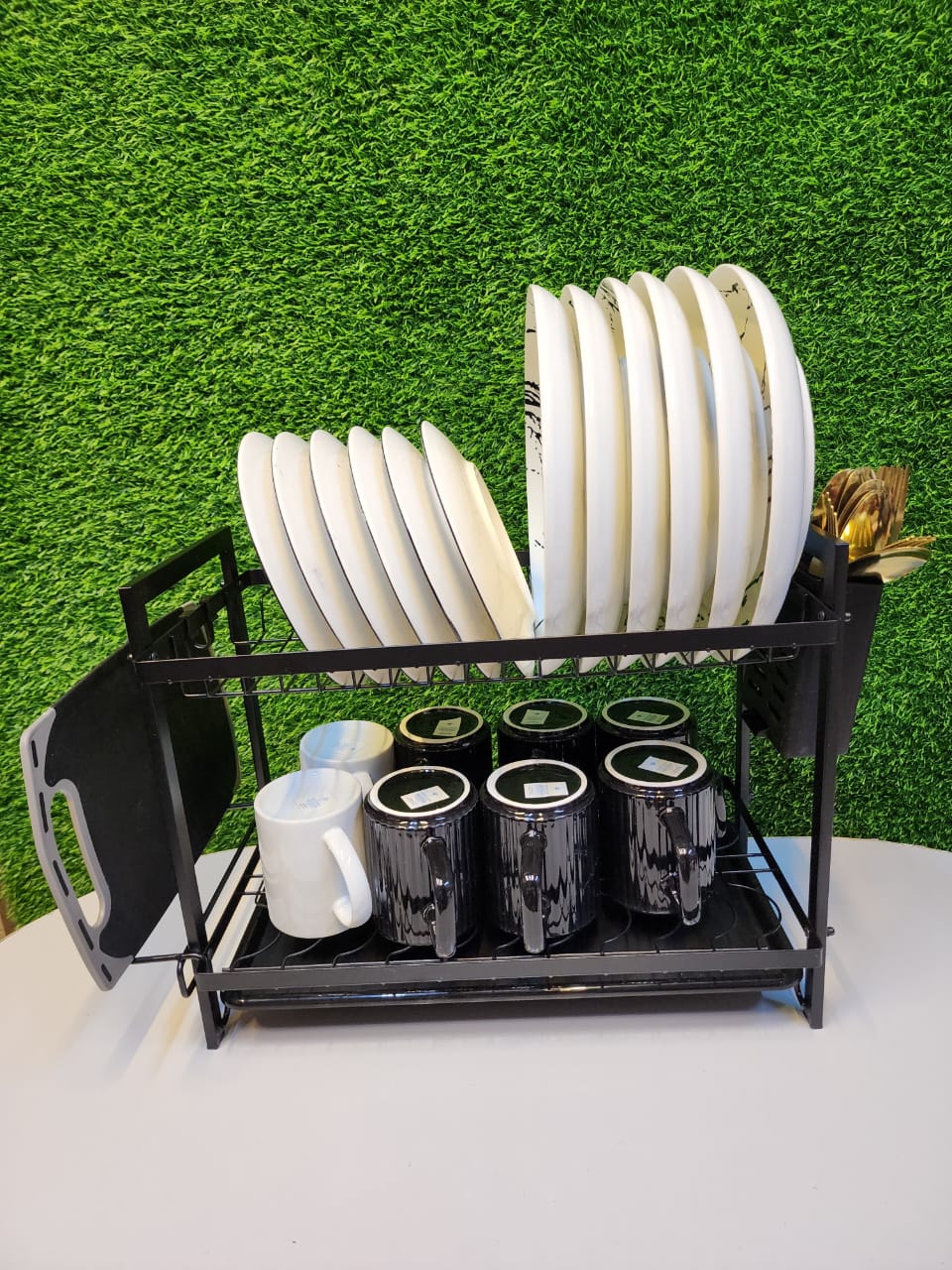 2* tier All Black dishrack