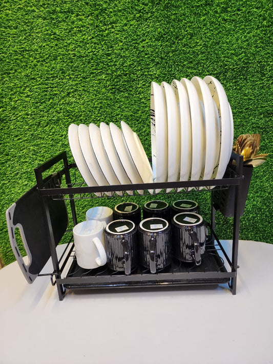 2* tier All Black dishrack