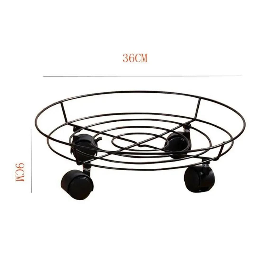 Heavy duty metallic gas cylinder planter movable trolley with wheels