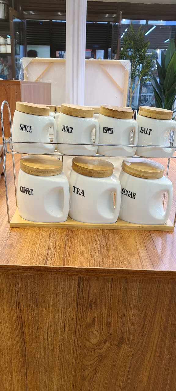 ✨Luxury 8pc -Piece Canister Set 
(1 Tray + 7 Canisters )