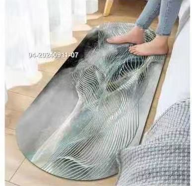 Non Slip Absorbent bedside mat Soft luxurious 60*180 cm