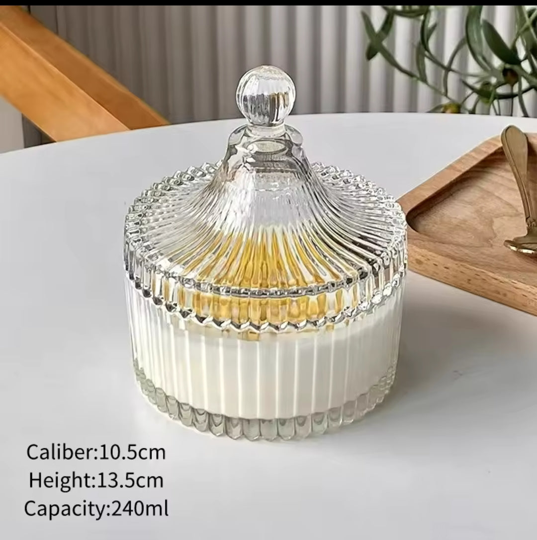 Heavy duty glass storage cans with lid