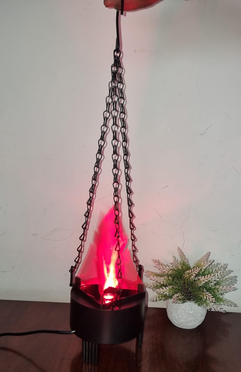 12cm cylinder 3 legged hanging chain fireplace
