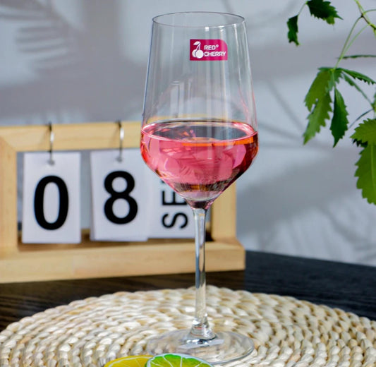 Crystal clear red wine glasses